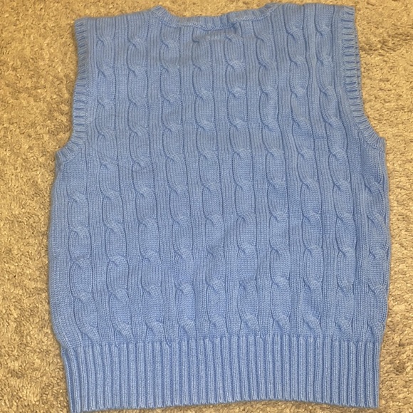 POLO RALPH LAUREN CABLE-KNOT COTTON SWEATER VEST BOYS SIZE (5) - Picture 4 of 4